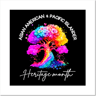 Asian American Pacific Islander Heritage Colorful Tree Posters and Art